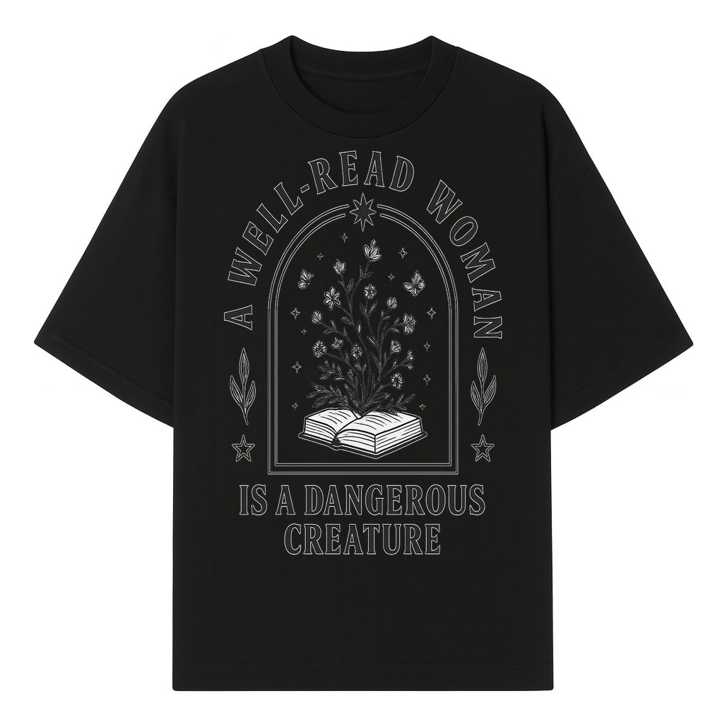A Well-Read Woman is a Dangerous Creature Art Print - Literary Inspirational Decor for Book Lovers - T-shirt 1758388389349.jpg
