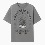 A Well-Read Woman is a Dangerous Creature Art Print - Literary Inspirational Decor for Book Lovers - T-shirt 1758388389806.jpg