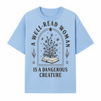A Well-Read Woman is a Dangerous Creature Art Print - Literary Inspirational Decor for Book Lovers - T-shirt 1758388389933.jpg