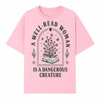 A Well-Read Woman is a Dangerous Creature Art Print - Literary Inspirational Decor for Book Lovers - T-shirt 1758388390044.jpg