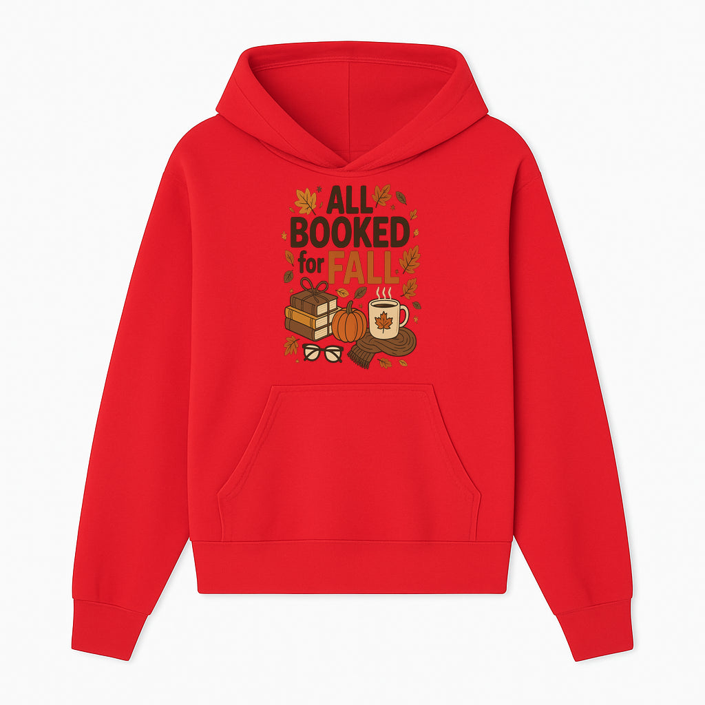All Booked for Fall Cozy Decor - Autumn Books, Pumpkin, Coffee Mug, Fall Leaves, Warm Scarf, Seasonal Home Decor - Hoodie 1758388390054.jpg