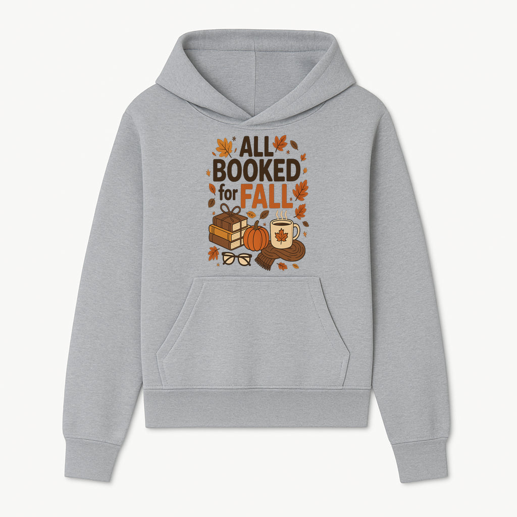All Booked for Fall Cozy Decor - Autumn Books, Pumpkin, Coffee Mug, Fall Leaves, Warm Scarf, Seasonal Home Decor - Hoodie 1758388390201.jpg