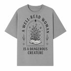 A Well-Read Woman is a Dangerous Creature Art Print - Literary Inspirational Decor for Book Lovers - T-shirt 1758388390582.jpg