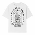 A Well-Read Woman is a Dangerous Creature Art Print - Literary Inspirational Decor for Book Lovers - T-shirt 1758388390713.jpg