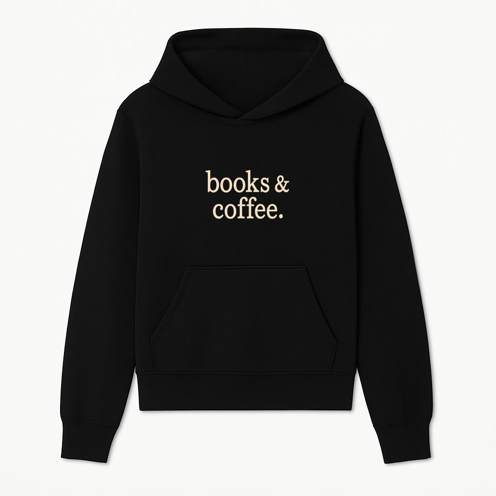 Books & Coffee Wall Art Print | Cozy Home Decor for Readers | Inspirational Quote Poster | Perfect Gift for Book Lovers - Hoodie 1758388390992.jpg