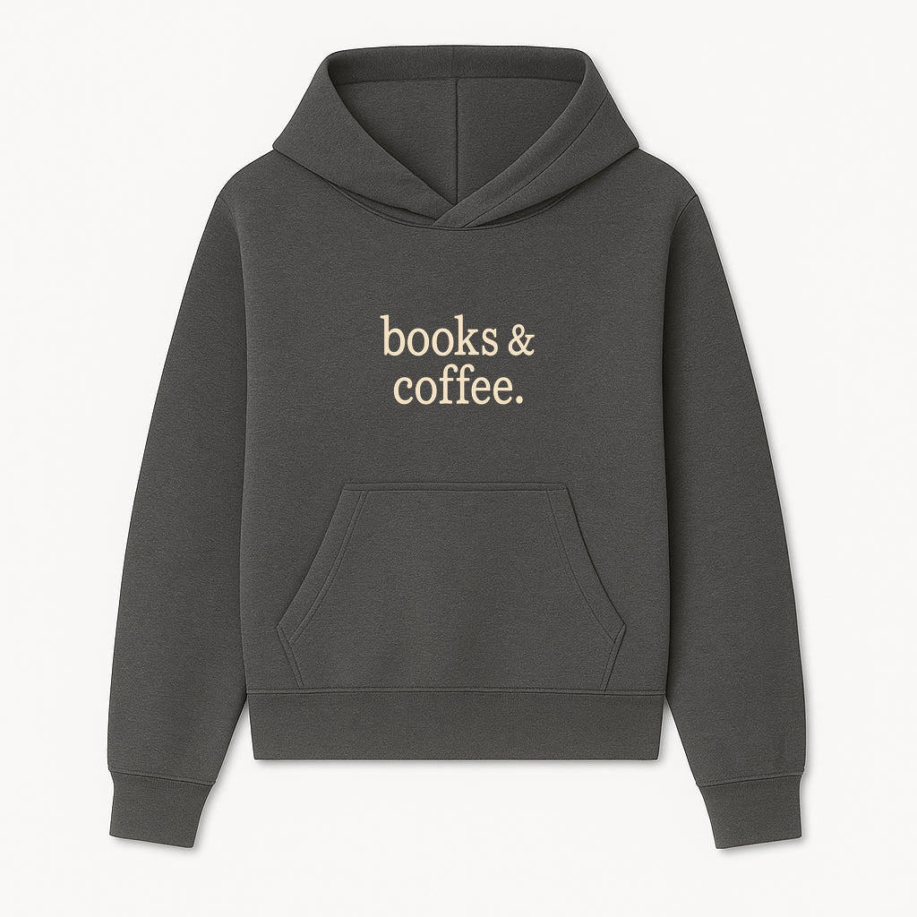 Books & Coffee Wall Art Print | Cozy Home Decor for Readers | Inspirational Quote Poster | Perfect Gift for Book Lovers - Hoodie 1758388391106.jpg