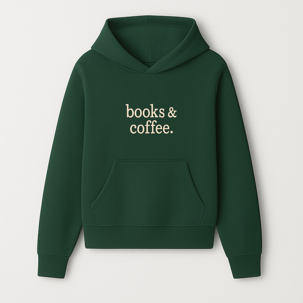 Books & Coffee Wall Art Print | Cozy Home Decor for Readers | Inspirational Quote Poster | Perfect Gift for Book Lovers - Hoodie 1758388391260.jpg