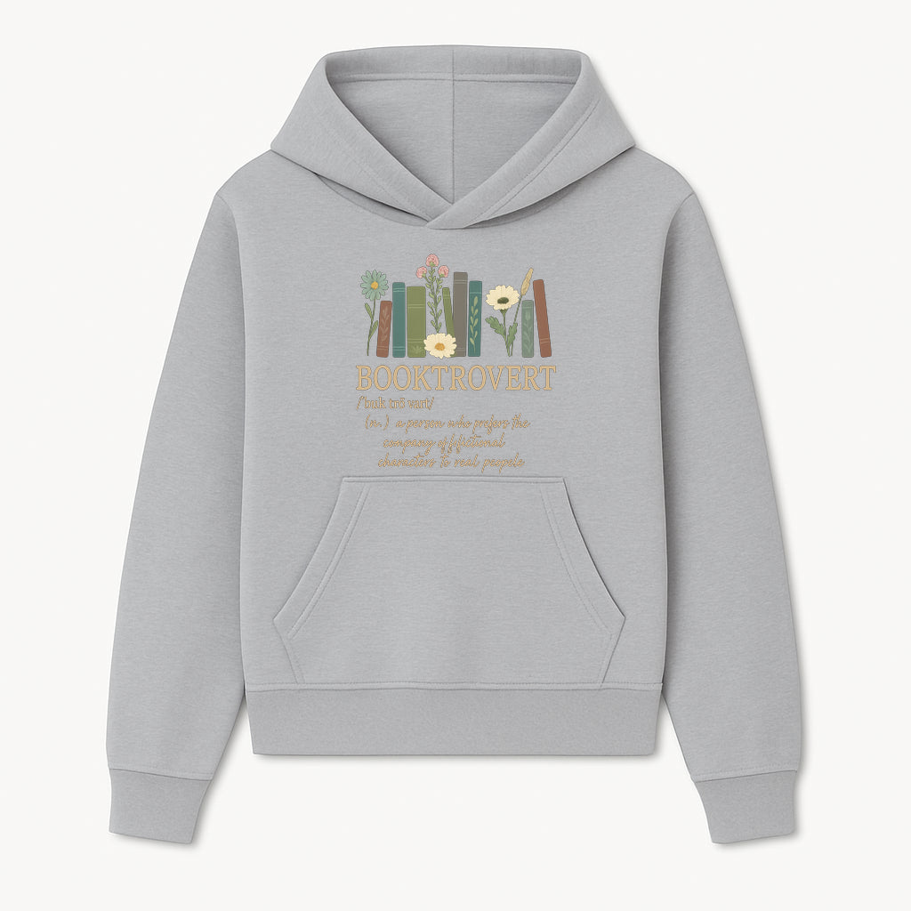 Booktrovert Definition Art Print | Floral Bookshelf Decor | Introvert Gift for Book Lovers | Literary Home Wall Art - Hoodie 1758388391314.jpg
