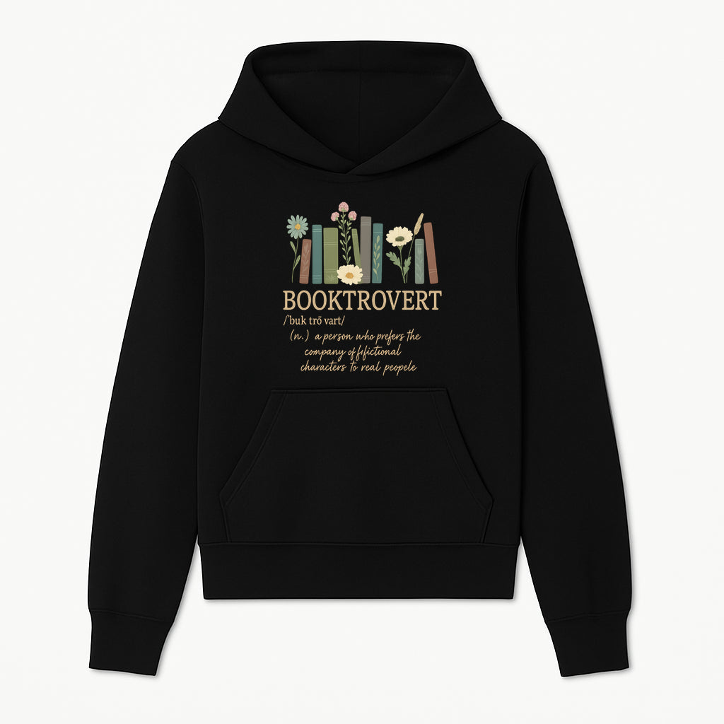 Booktrovert Definition Art Print | Floral Bookshelf Decor | Introvert Gift for Book Lovers | Literary Home Wall Art - Hoodie 1758388391454.jpg