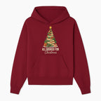 All Booked for Christmas - Festive Book Tree Art Print, Holiday Decor for Book Lovers, Christmas Gift Idea - Hoodie 1758388391555.jpg