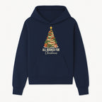 All Booked for Christmas - Festive Book Tree Art Print, Holiday Decor for Book Lovers, Christmas Gift Idea - Hoodie 1758388391698.jpg
