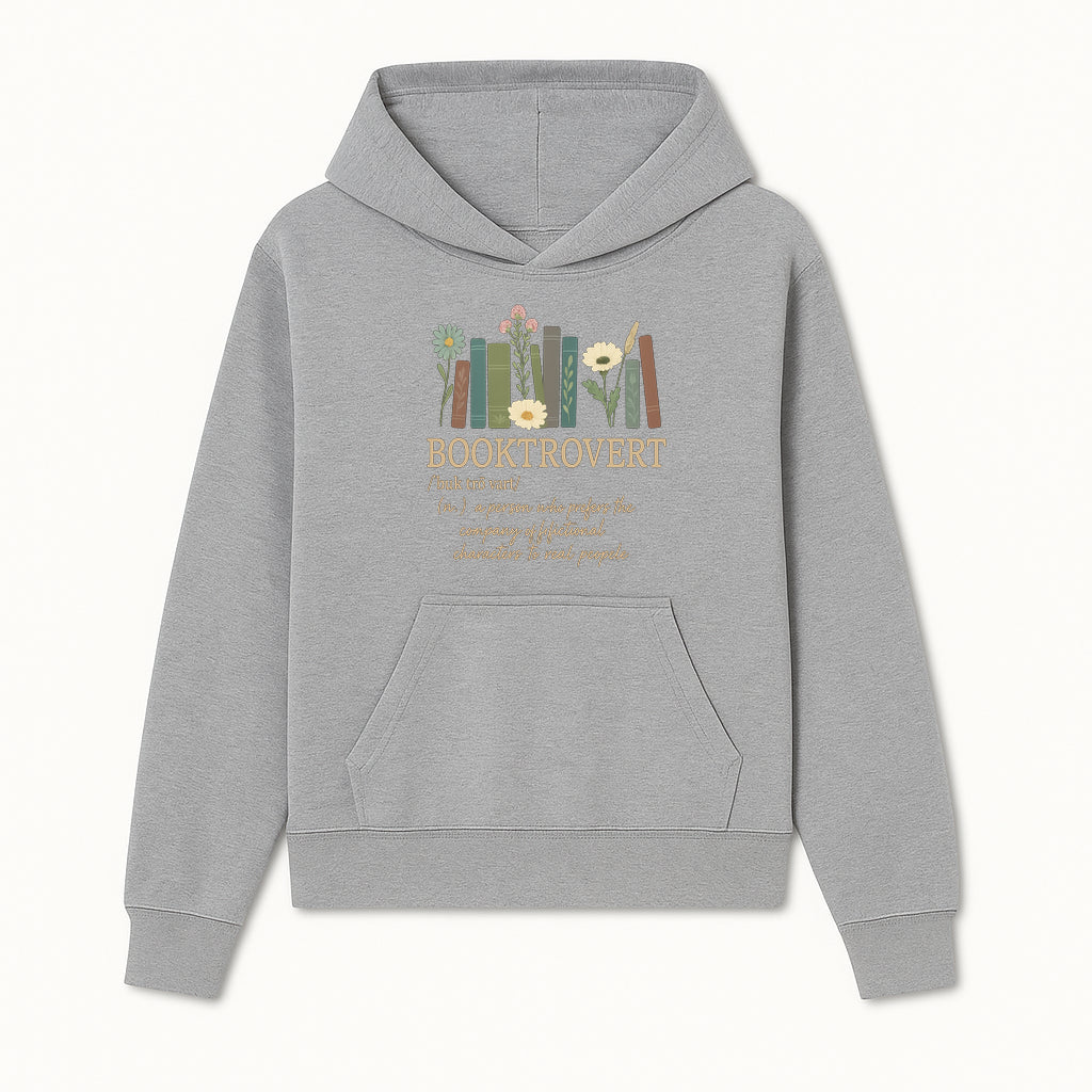 Booktrovert Definition Art Print | Floral Bookshelf Decor | Introvert Gift for Book Lovers | Literary Home Wall Art - Hoodie 1758388391895.jpg