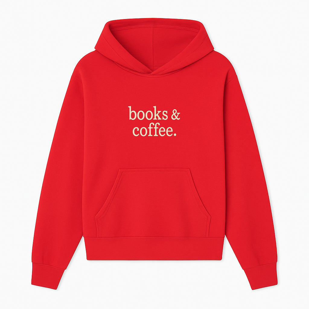 Books & Coffee Wall Art Print | Cozy Home Decor for Readers | Inspirational Quote Poster | Perfect Gift for Book Lovers - Hoodie 1758388392150.jpg