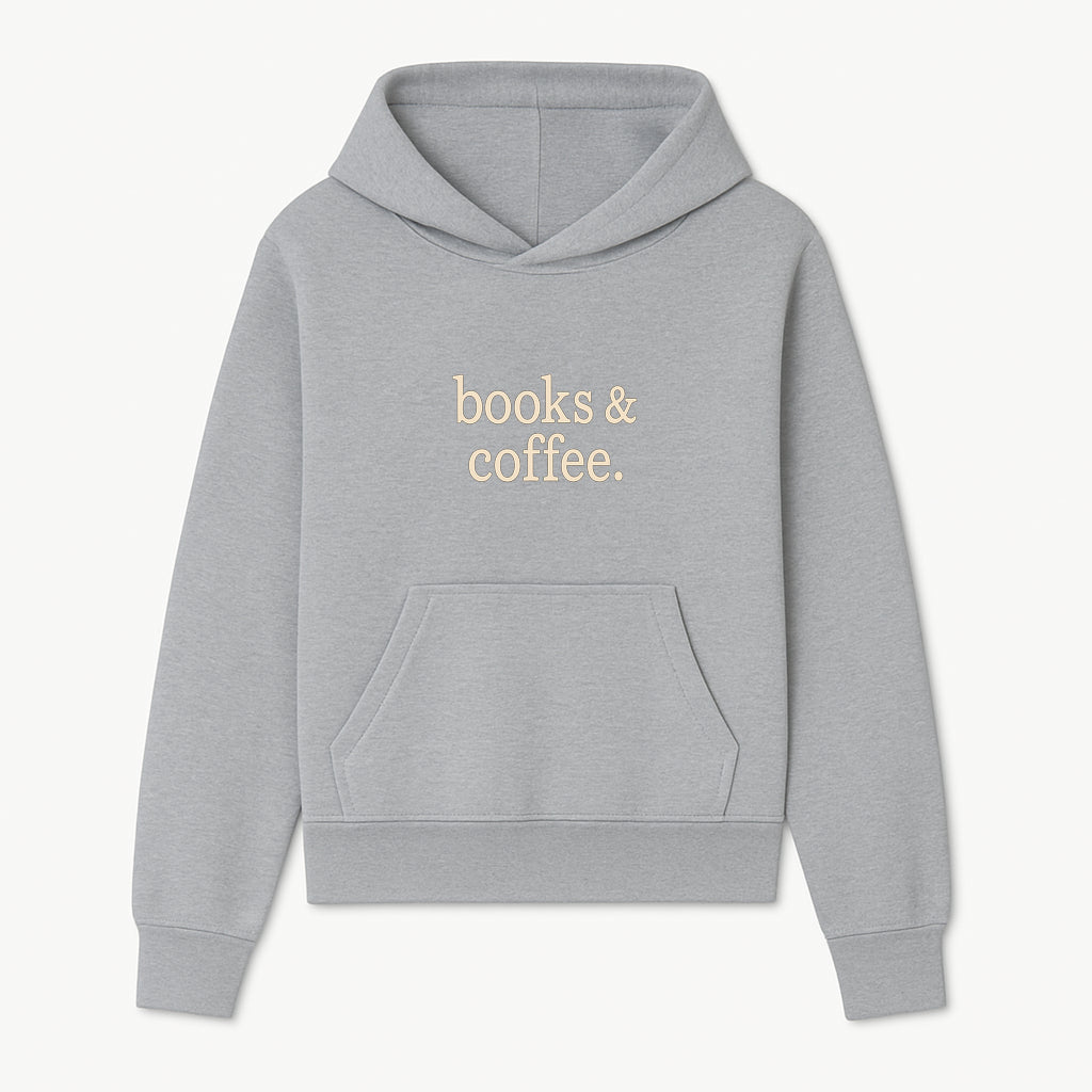 Books & Coffee Wall Art Print | Cozy Home Decor for Readers | Inspirational Quote Poster | Perfect Gift for Book Lovers - Hoodie 1758388392282.jpg