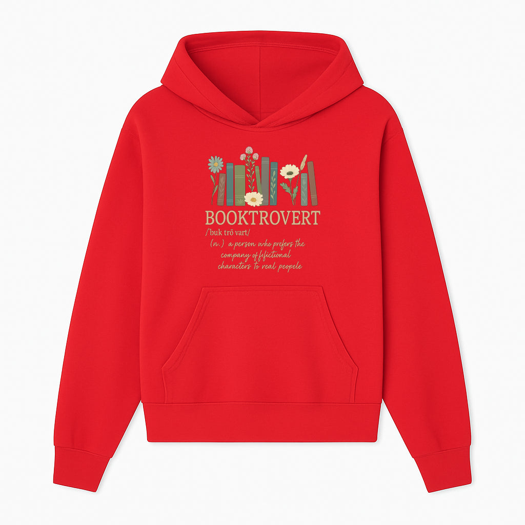 Booktrovert Definition Art Print | Floral Bookshelf Decor | Introvert Gift for Book Lovers | Literary Home Wall Art - Hoodie 1758388392616.jpg