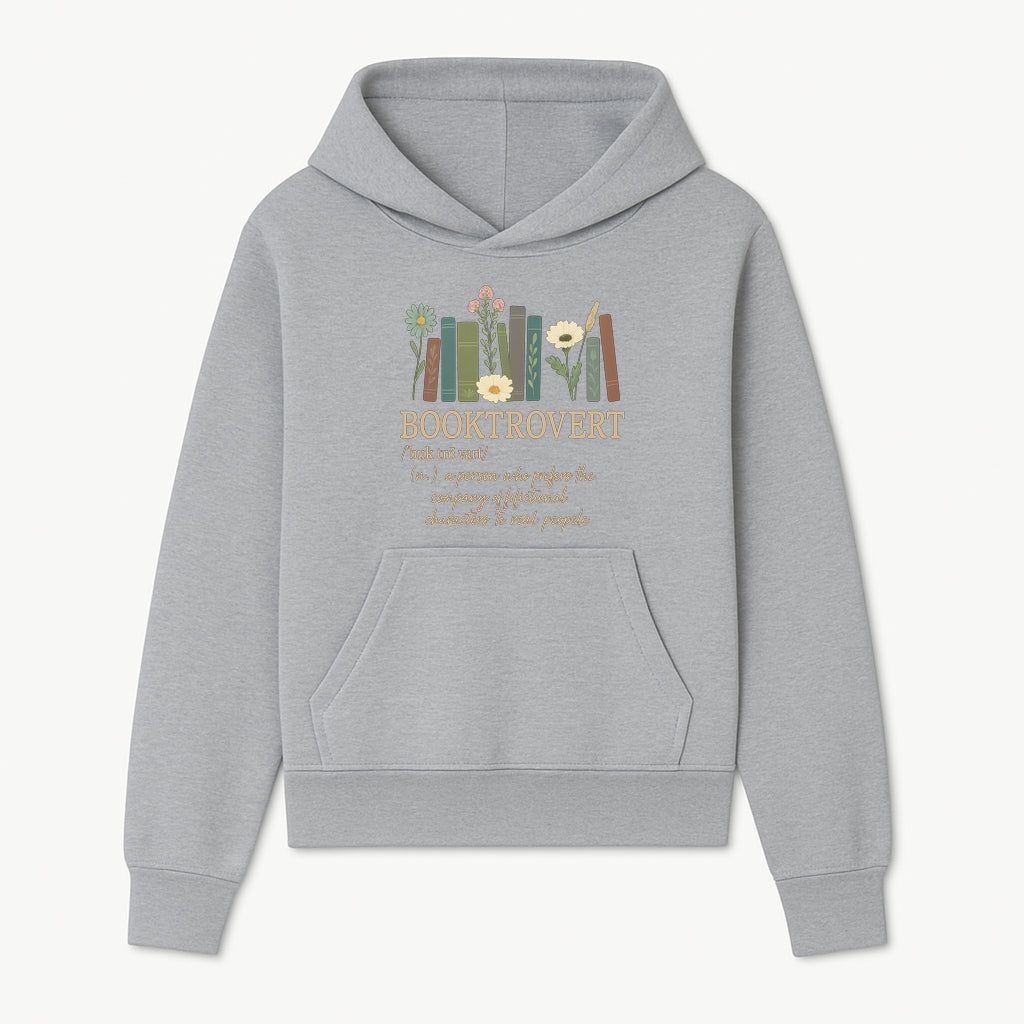 Booktrovert Definition Art Print | Floral Bookshelf Decor | Introvert Gift for Book Lovers | Literary Home Wall Art - Hoodie 1758388392739.jpg