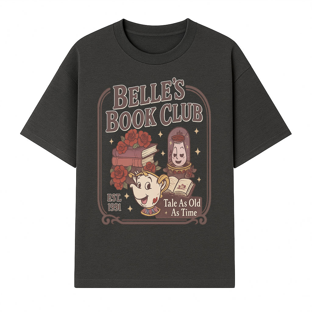 Belle's Book Club Vintage Design, EST 1991, Enchanted Storytelling Tee, Tale As Old As Time, Beauty and the Beast Inspired Merchandise - T-shirt 1758388392768.jpg