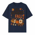 All Booked for Fall Cozy Decor - Autumn Books, Pumpkin, Coffee Mug, Fall Leaves, Warm Scarf, Seasonal Home Decor - T-shirt 1758388392903.jpg