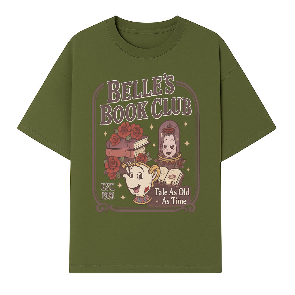 Belle's Book Club Vintage Design, EST 1991, Enchanted Storytelling Tee, Tale As Old As Time, Beauty and the Beast Inspired Merchandise - T-shirt 1758388392904.jpg