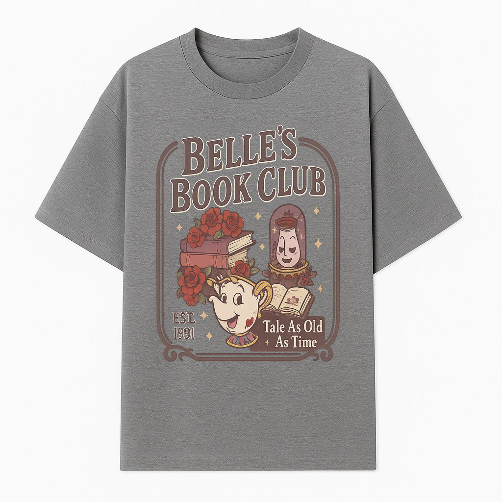 Belle's Book Club Vintage Design, EST 1991, Enchanted Storytelling Tee, Tale As Old As Time, Beauty and the Beast Inspired Merchandise - T-shirt 1758388393071.jpg
