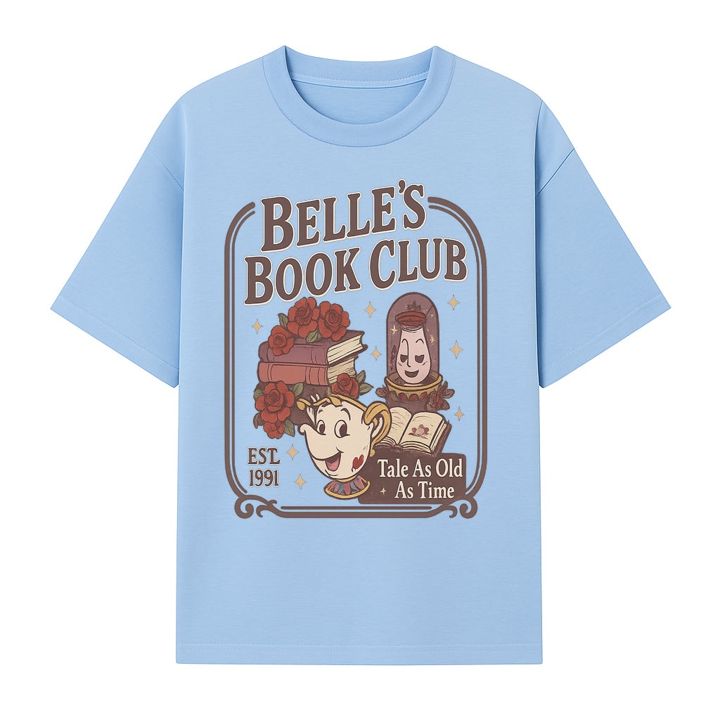 Belle's Book Club Vintage Design, EST 1991, Enchanted Storytelling Tee, Tale As Old As Time, Beauty and the Beast Inspired Merchandise - T-shirt 1758388393212.jpg