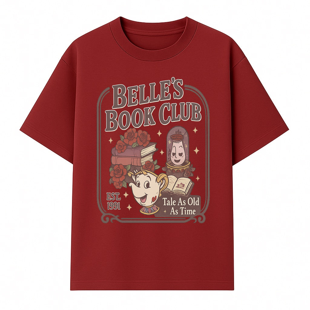Belle's Book Club Vintage Design, EST 1991, Enchanted Storytelling Tee, Tale As Old As Time, Beauty and the Beast Inspired Merchandise - T-shirt 1758388393482.jpg