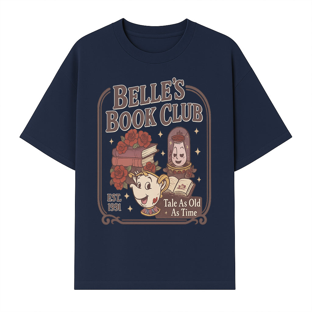 Belle's Book Club Vintage Design, EST 1991, Enchanted Storytelling Tee, Tale As Old As Time, Beauty and the Beast Inspired Merchandise - T-shirt 1758388393610.jpg