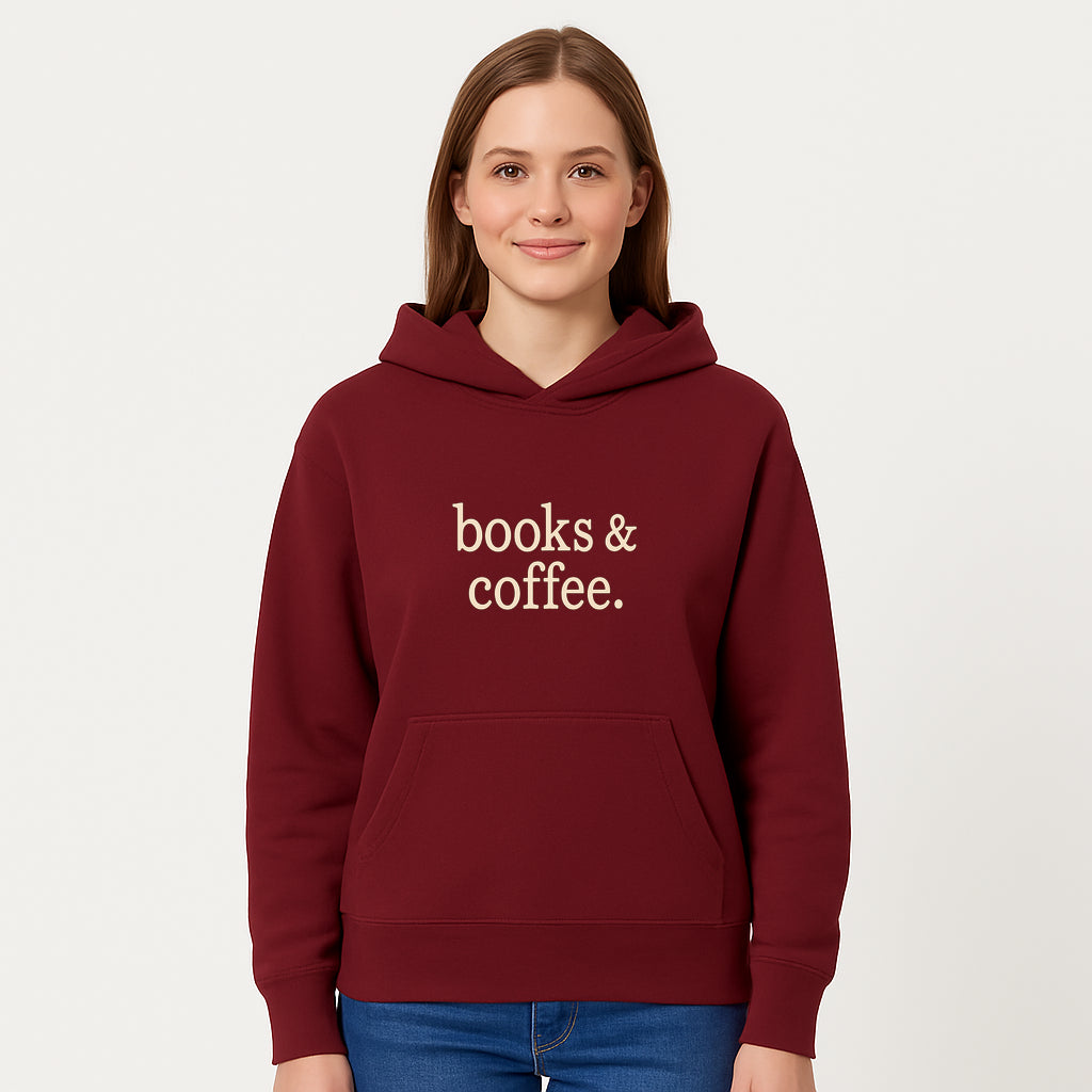 Books & Coffee Wall Art Print | Cozy Home Decor for Readers | Inspirational Quote Poster | Perfect Gift for Book Lovers - Hoodie 1758388393718.jpg