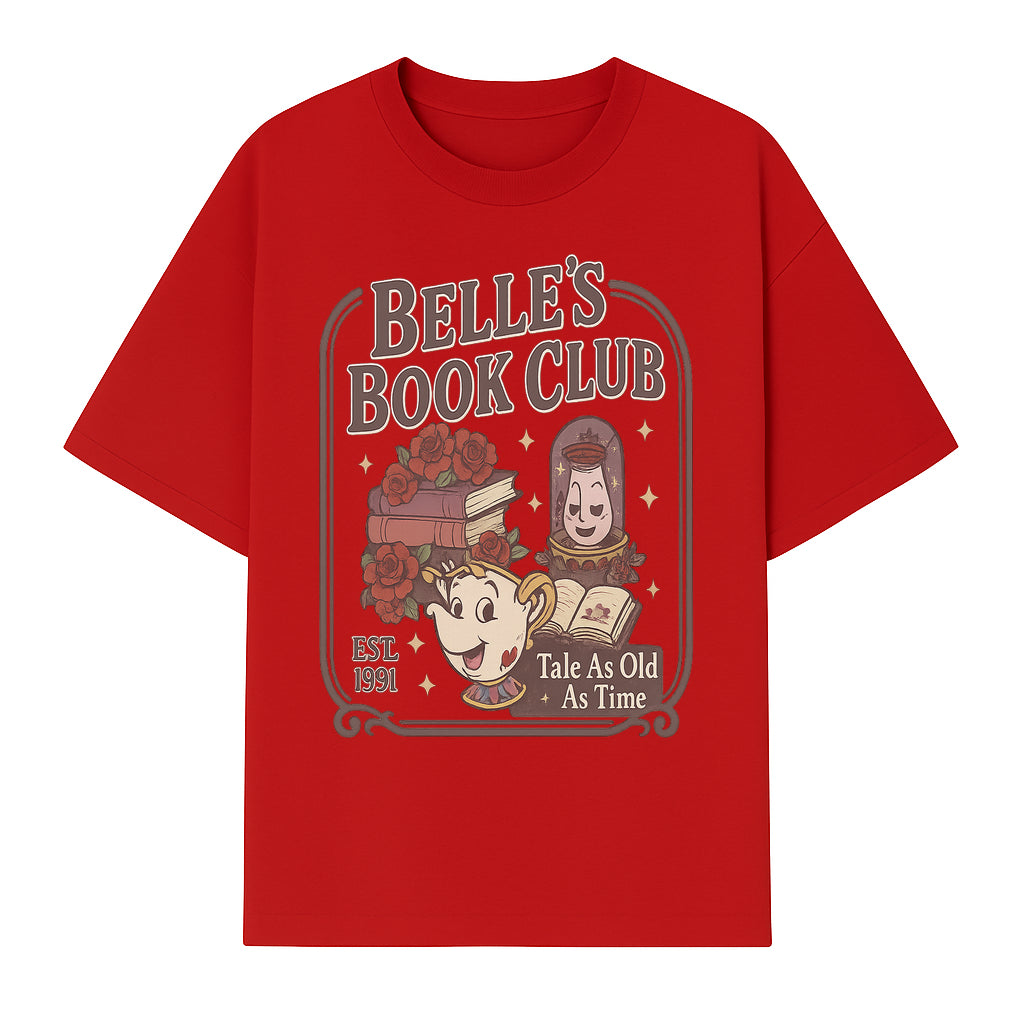 Belle's Book Club Vintage Design, EST 1991, Enchanted Storytelling Tee, Tale As Old As Time, Beauty and the Beast Inspired Merchandise - T-shirt 1758388393730.jpg