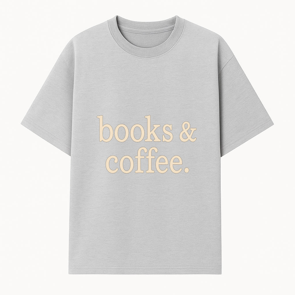 Books & Coffee Wall Art Print | Cozy Home Decor for Readers | Inspirational Quote Poster | Perfect Gift for Book Lovers - T-shirt 1758388393863.jpg