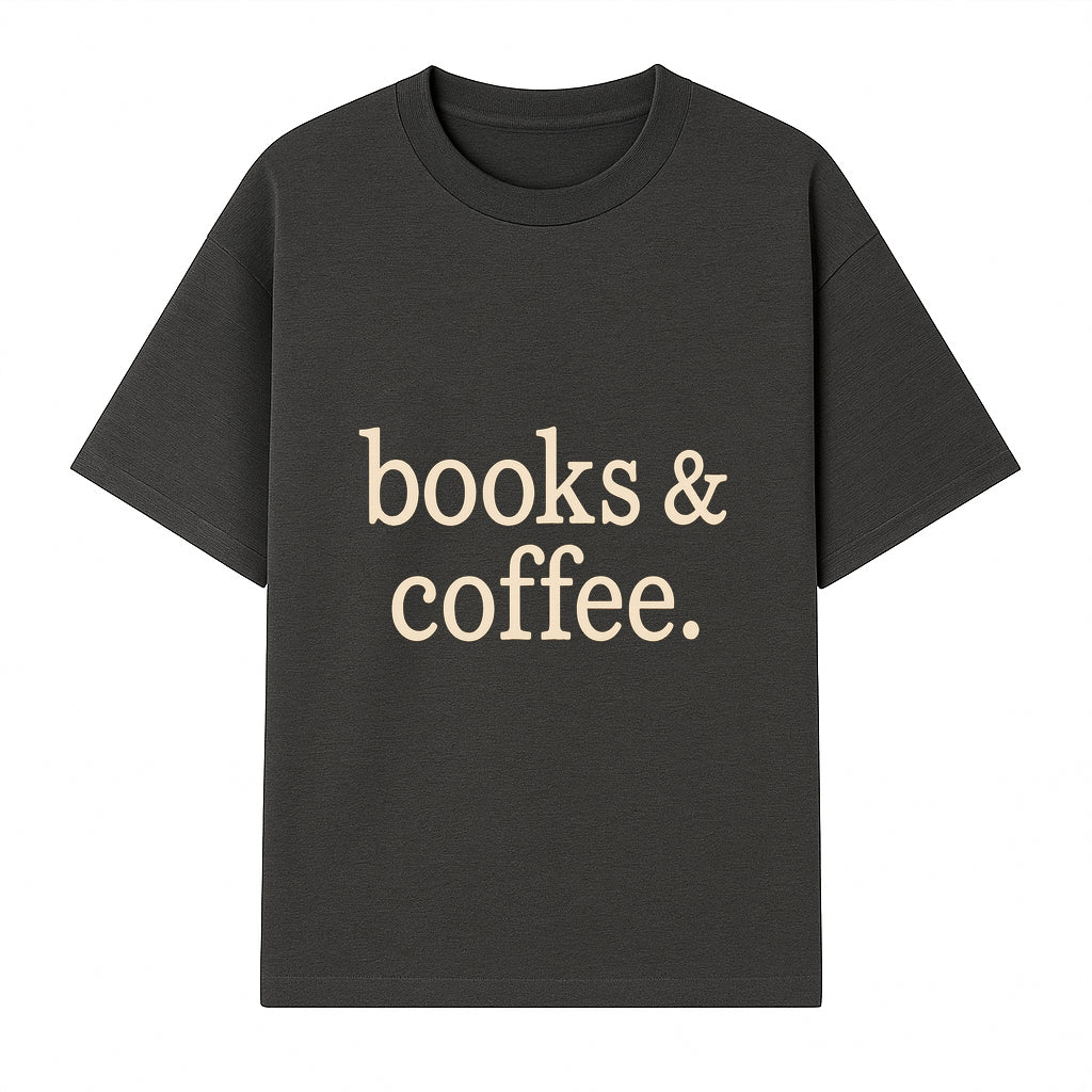 Books & Coffee Wall Art Print | Cozy Home Decor for Readers | Inspirational Quote Poster | Perfect Gift for Book Lovers - T-shirt 1758388394198.jpg