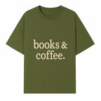 Books & Coffee Wall Art Print | Cozy Home Decor for Readers | Inspirational Quote Poster | Perfect Gift for Book Lovers - T-shirt 1758388394359.jpg