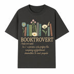 Booktrovert Definition Art Print | Floral Bookshelf Decor | Introvert Gift for Book Lovers | Literary Home Wall Art - T-shirt 1758388394579.jpg