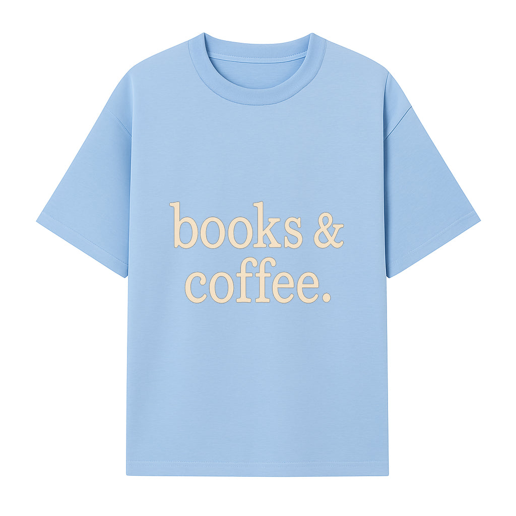 Books & Coffee Wall Art Print | Cozy Home Decor for Readers | Inspirational Quote Poster | Perfect Gift for Book Lovers - T-shirt 1758388394648.jpg