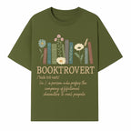Booktrovert Definition Art Print | Floral Bookshelf Decor | Introvert Gift for Book Lovers | Literary Home Wall Art - T-shirt 1758388394720.jpg
