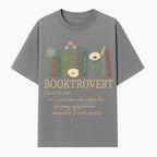 Booktrovert Definition Art Print | Floral Bookshelf Decor | Introvert Gift for Book Lovers | Literary Home Wall Art - T-shirt 1758388394879.jpg