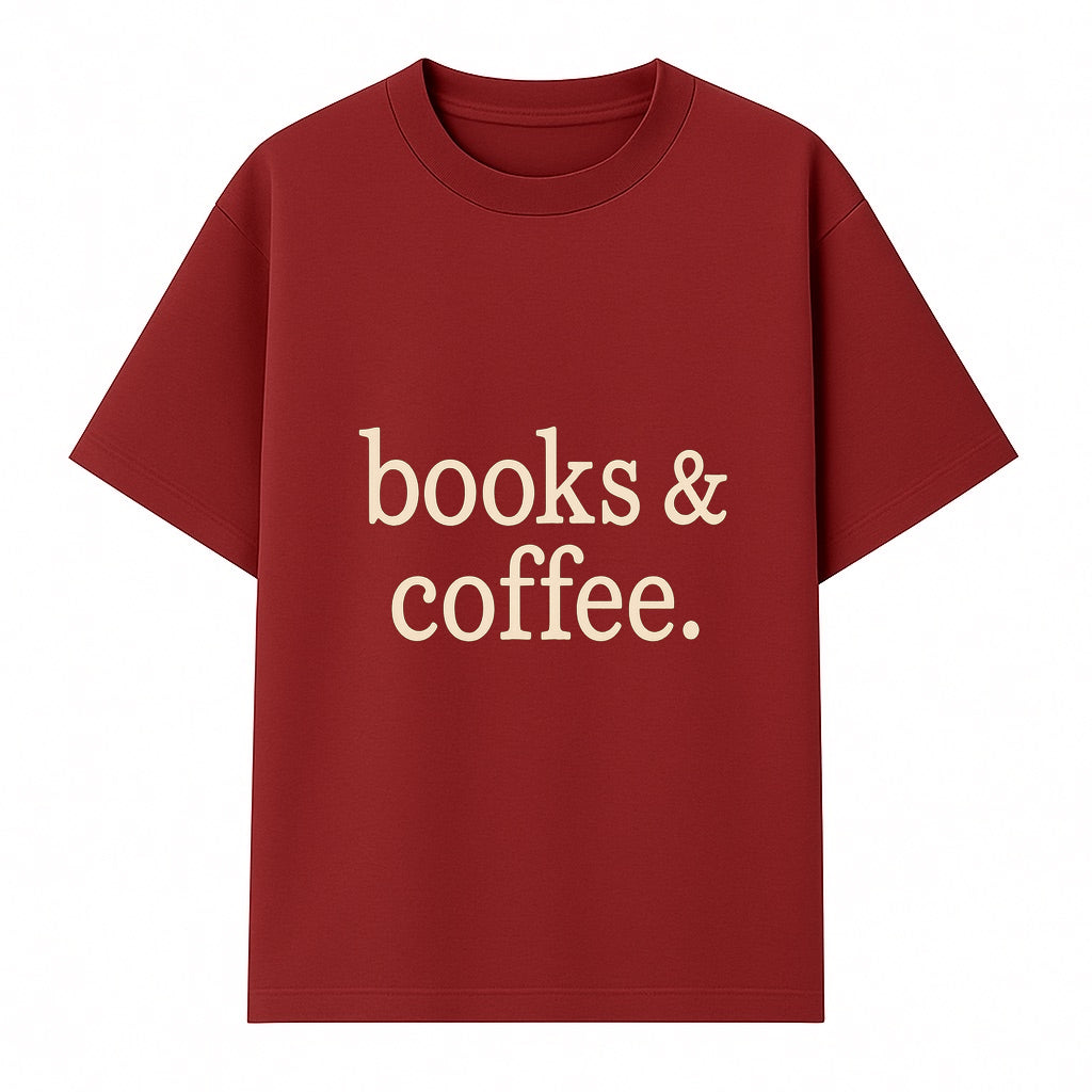 Books & Coffee Wall Art Print | Cozy Home Decor for Readers | Inspirational Quote Poster | Perfect Gift for Book Lovers - T-shirt 1758388394941.jpg