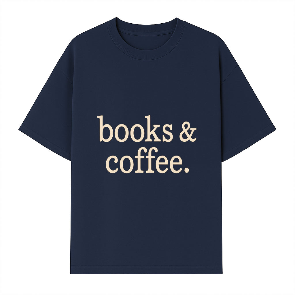 Books & Coffee Wall Art Print | Cozy Home Decor for Readers | Inspirational Quote Poster | Perfect Gift for Book Lovers - T-shirt 1758388395090.jpg