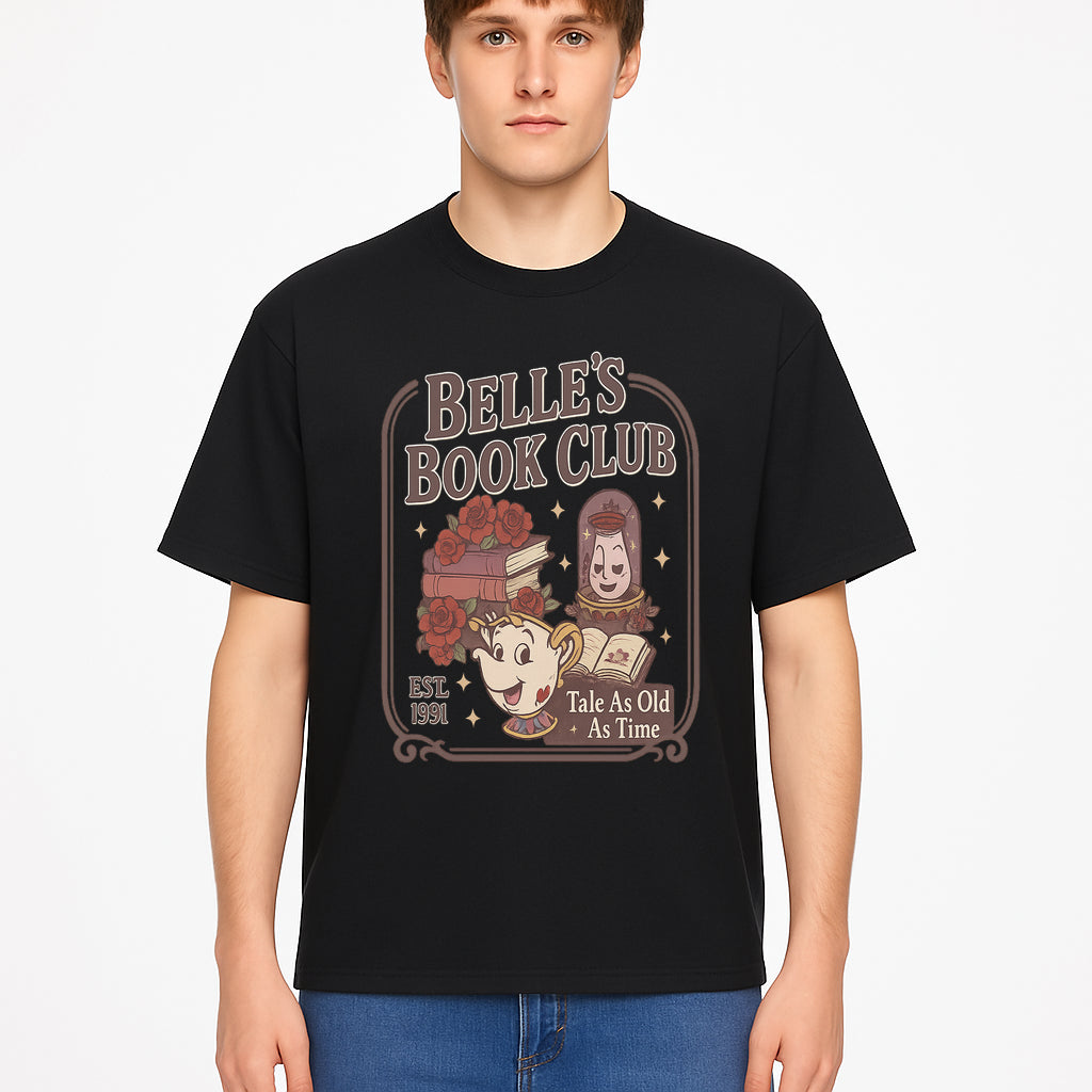 Belle's Book Club Vintage Design, EST 1991, Enchanted Storytelling Tee, Tale As Old As Time, Beauty and the Beast Inspired Merchandise - T-shirt 1758388395143.jpg