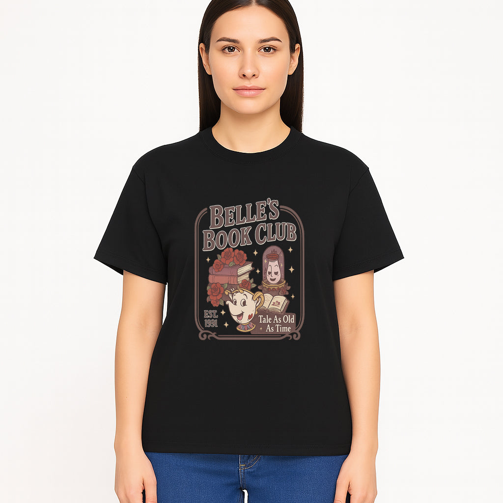 Belle's Book Club Vintage Design, EST 1991, Enchanted Storytelling Tee, Tale As Old As Time, Beauty and the Beast Inspired Merchandise - T-shirt 1758388395271.jpg
