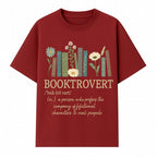 Booktrovert Definition Art Print | Floral Bookshelf Decor | Introvert Gift for Book Lovers | Literary Home Wall Art - T-shirt 1758388395334.jpg