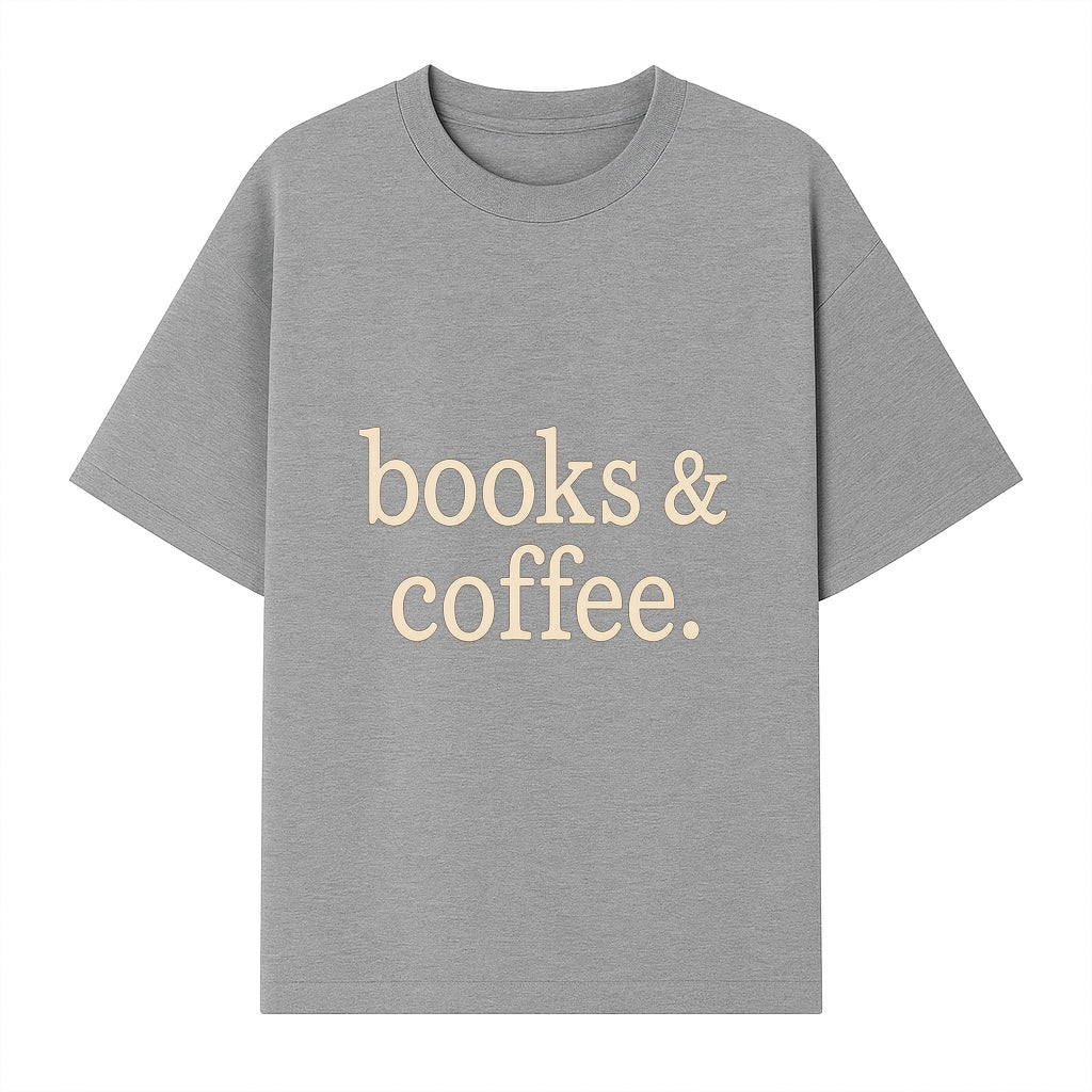 Books & Coffee Wall Art Print | Cozy Home Decor for Readers | Inspirational Quote Poster | Perfect Gift for Book Lovers - T-shirt 1758388395352.jpg