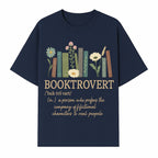 Booktrovert Definition Art Print | Floral Bookshelf Decor | Introvert Gift for Book Lovers | Literary Home Wall Art - T-shirt 1758388395473.jpg