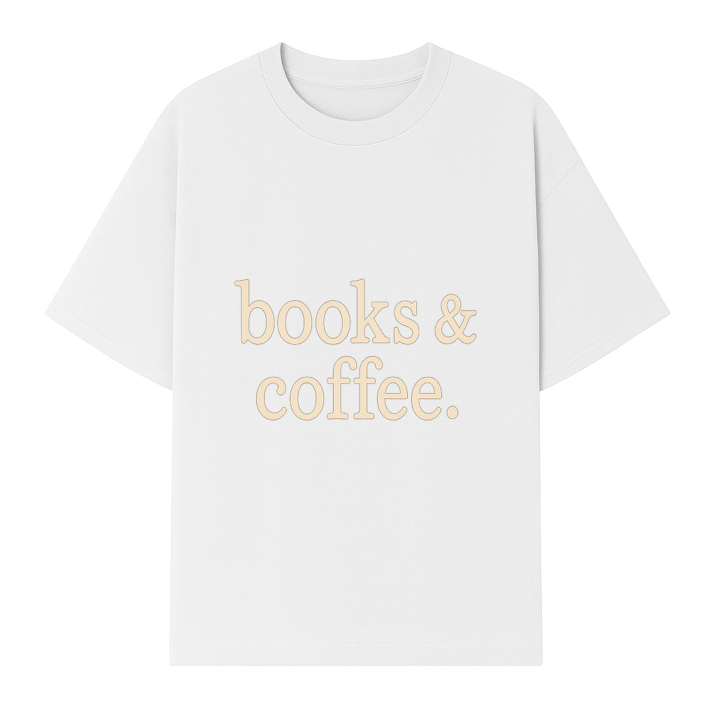 Books & Coffee Wall Art Print | Cozy Home Decor for Readers | Inspirational Quote Poster | Perfect Gift for Book Lovers - T-shirt 1758388395504.jpg