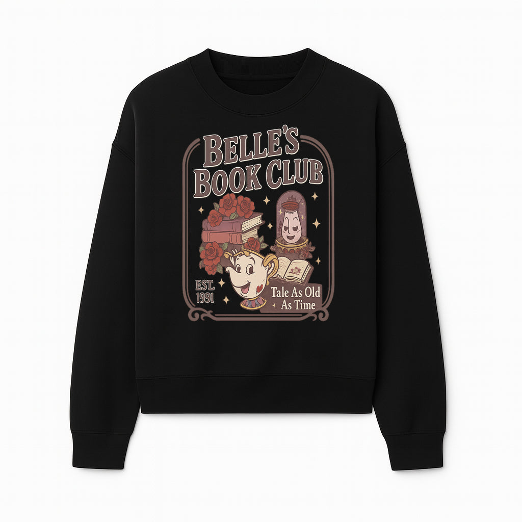 Belle's Book Club Vintage Design, EST 1991, Enchanted Storytelling Tee, Tale As Old As Time, Beauty and the Beast Inspired Merchandise - Sweatshirt 1758388395573.jpg