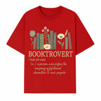 Booktrovert Definition Art Print | Floral Bookshelf Decor | Introvert Gift for Book Lovers | Literary Home Wall Art - T-shirt 1758388395622.jpg