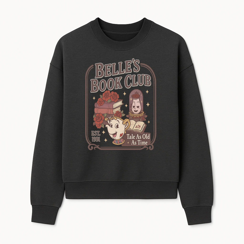 Belle's Book Club Vintage Design, EST 1991, Enchanted Storytelling Tee, Tale As Old As Time, Beauty and the Beast Inspired Merchandise - Sweatshirt 1758388395719.jpg