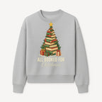 All Booked for Christmas - Festive Book Tree Art Print, Holiday Decor for Book Lovers, Christmas Gift Idea - Sweatshirt 1758388397230.jpg