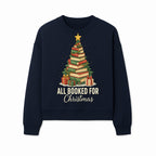 All Booked for Christmas - Festive Book Tree Art Print, Holiday Decor for Book Lovers, Christmas Gift Idea - Sweatshirt 1758388397784.jpg