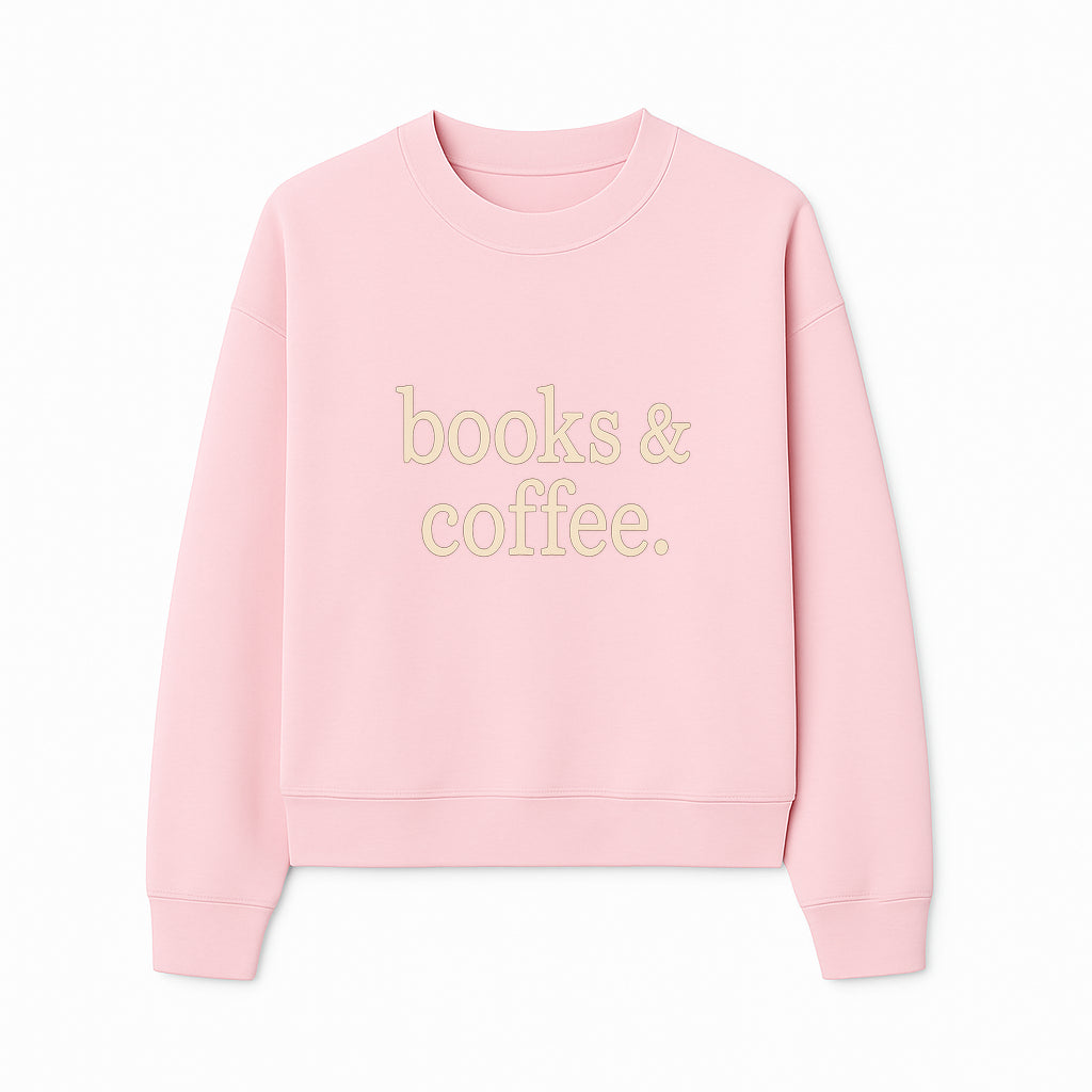 Books & Coffee Wall Art Print | Cozy Home Decor for Readers | Inspirational Quote Poster | Perfect Gift for Book Lovers - Sweatshirt 1758388397975.jpg